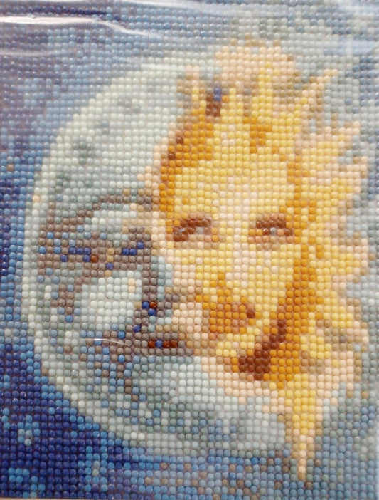 "Moon & Sun" Diamond Stone Picture