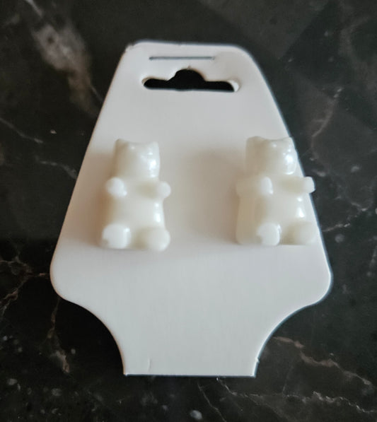 Gummie Bear Earrings "White"