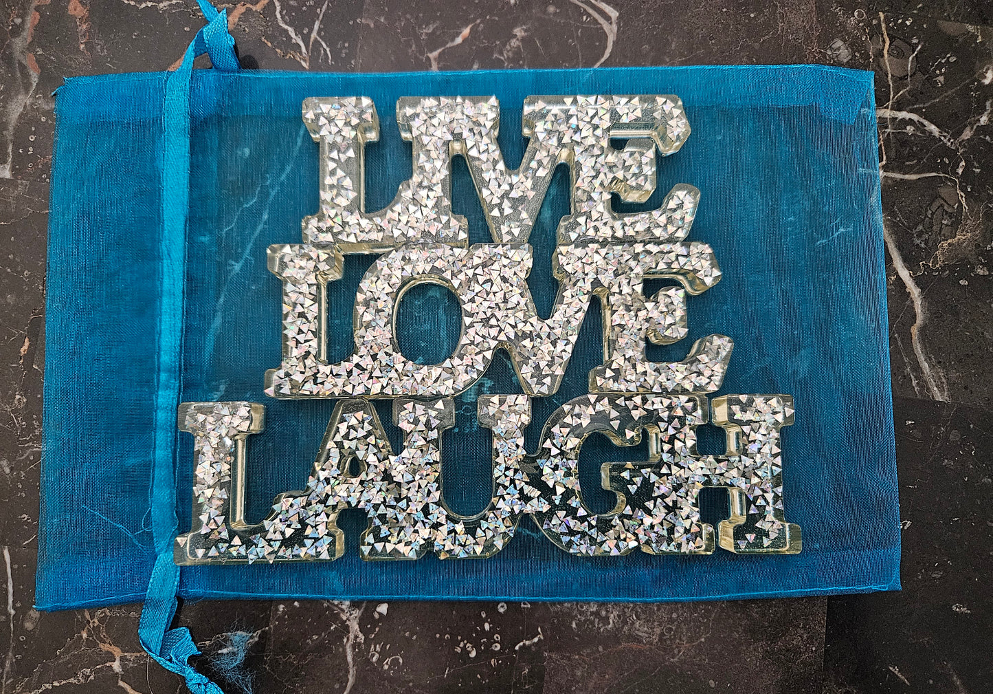 Resin Word Sign LIVE-LOVE-LAUGH