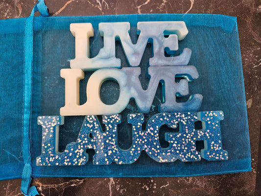 Resin Word Sign LIVE-LOVE-LAUGH