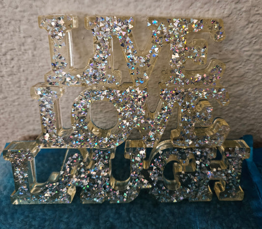 Resin Word Sign LIVE-LOVE-LAUGH