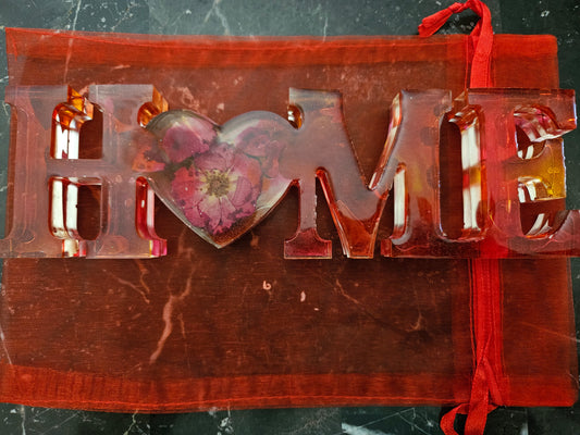 HOME Resin Word Sign