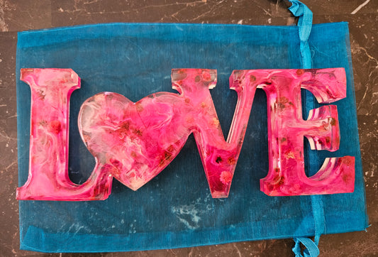 Resin Word Sign LOVE