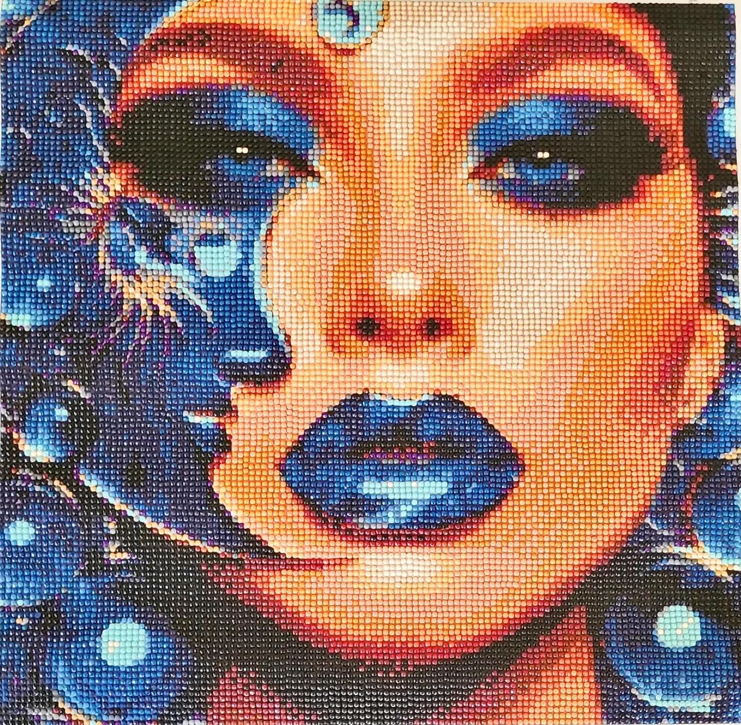 "Celestial Blue" Diamond Stone Picture
